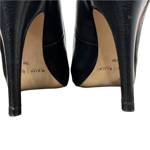 Size 7M WHITE HOUSE BLACK MARKET PEEP TOE HEELS  “JULIANNE” - Picture 3 of 9